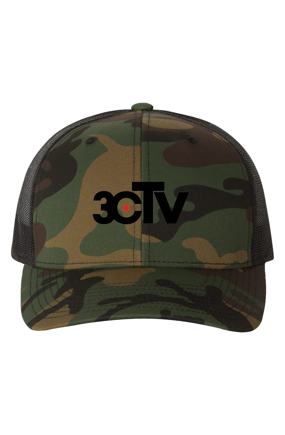 Green Camo/ Black Trucker-Cap