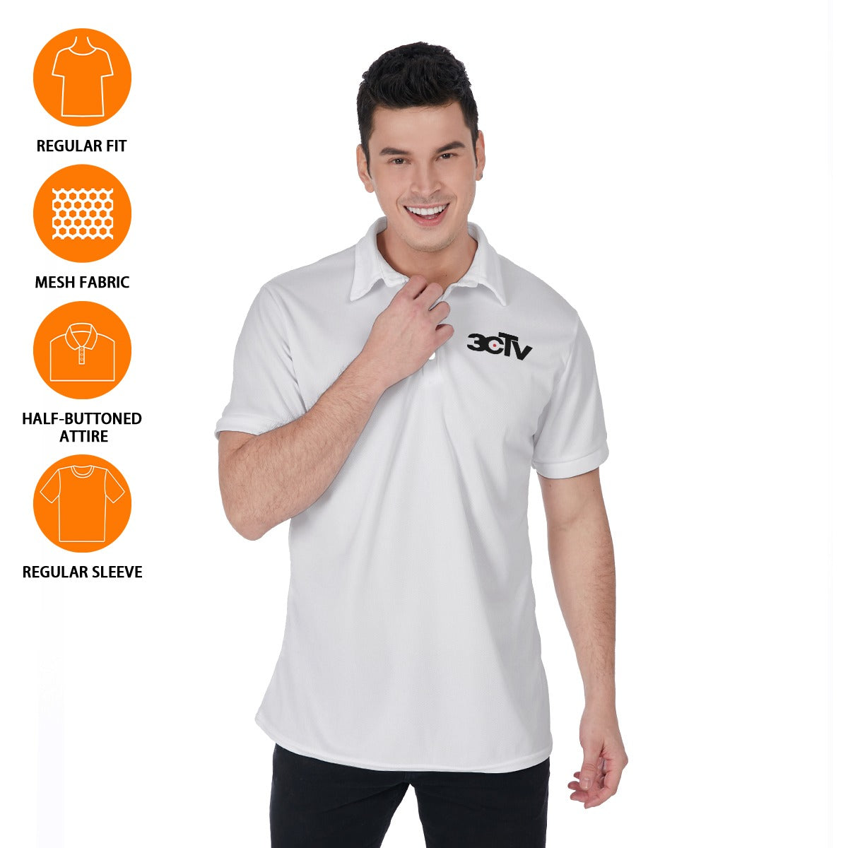 All-Over Print Men's Polo Shirt