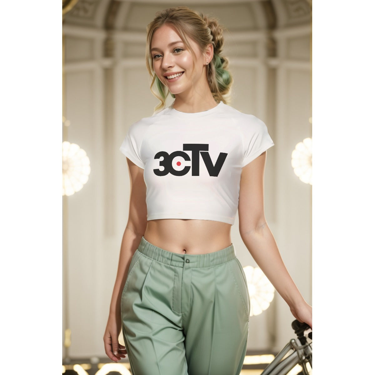 All-Over Print Women's Raglan Cropped T-shirt